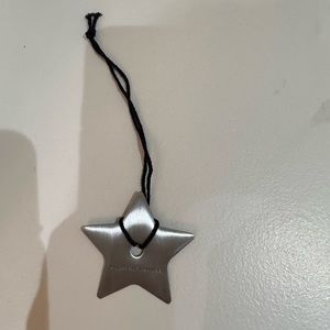 Dior silver chrome star charm